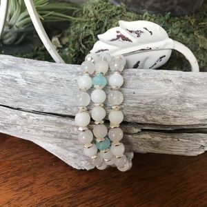 Quartzite & Sterling Silver Bracelet Trio